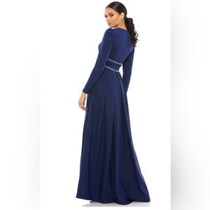 NWOT Ieena for Mac Duggal rhinestone waist evening  gown